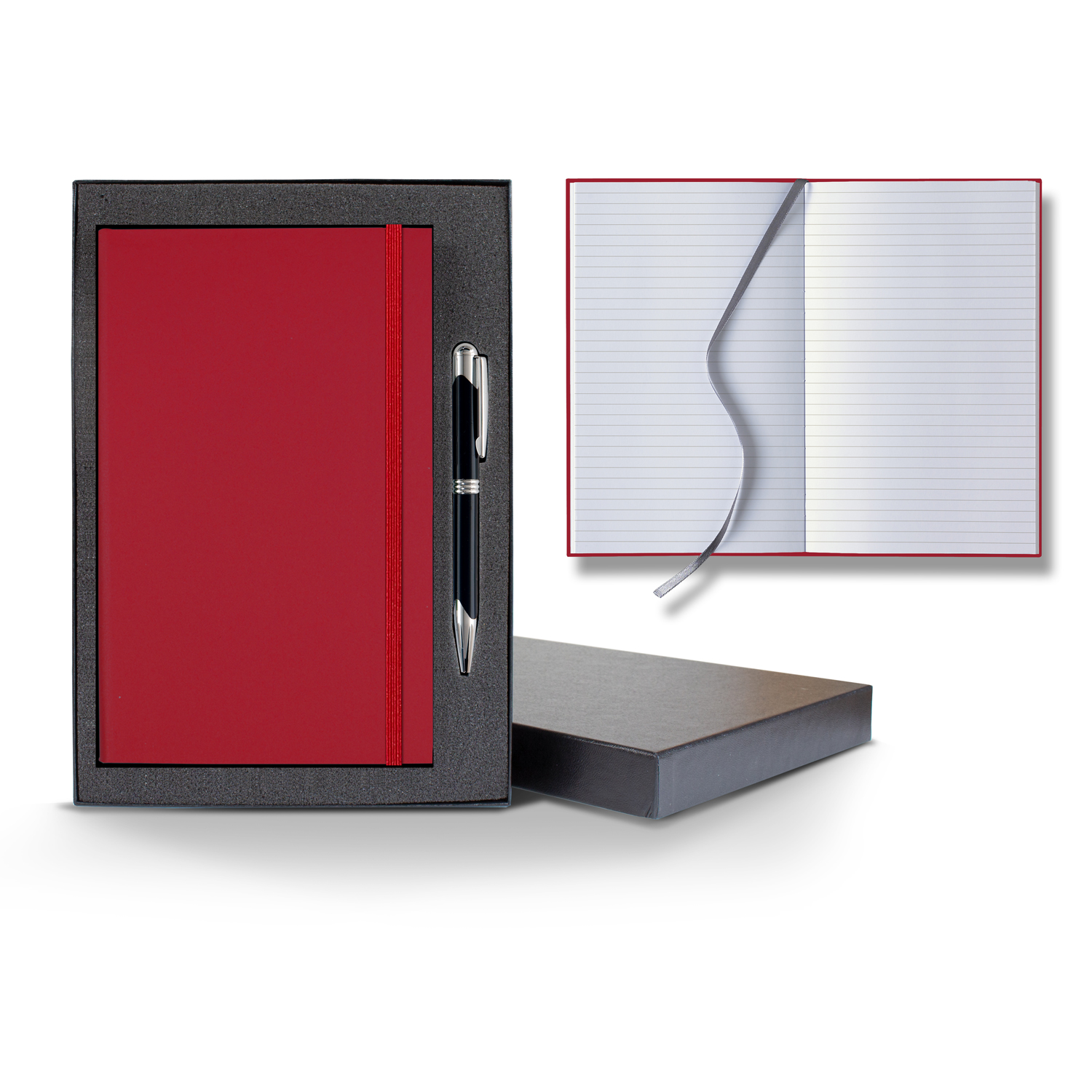 Castelli Matra Banded Medio Lined White Page Journal Gift Set 2