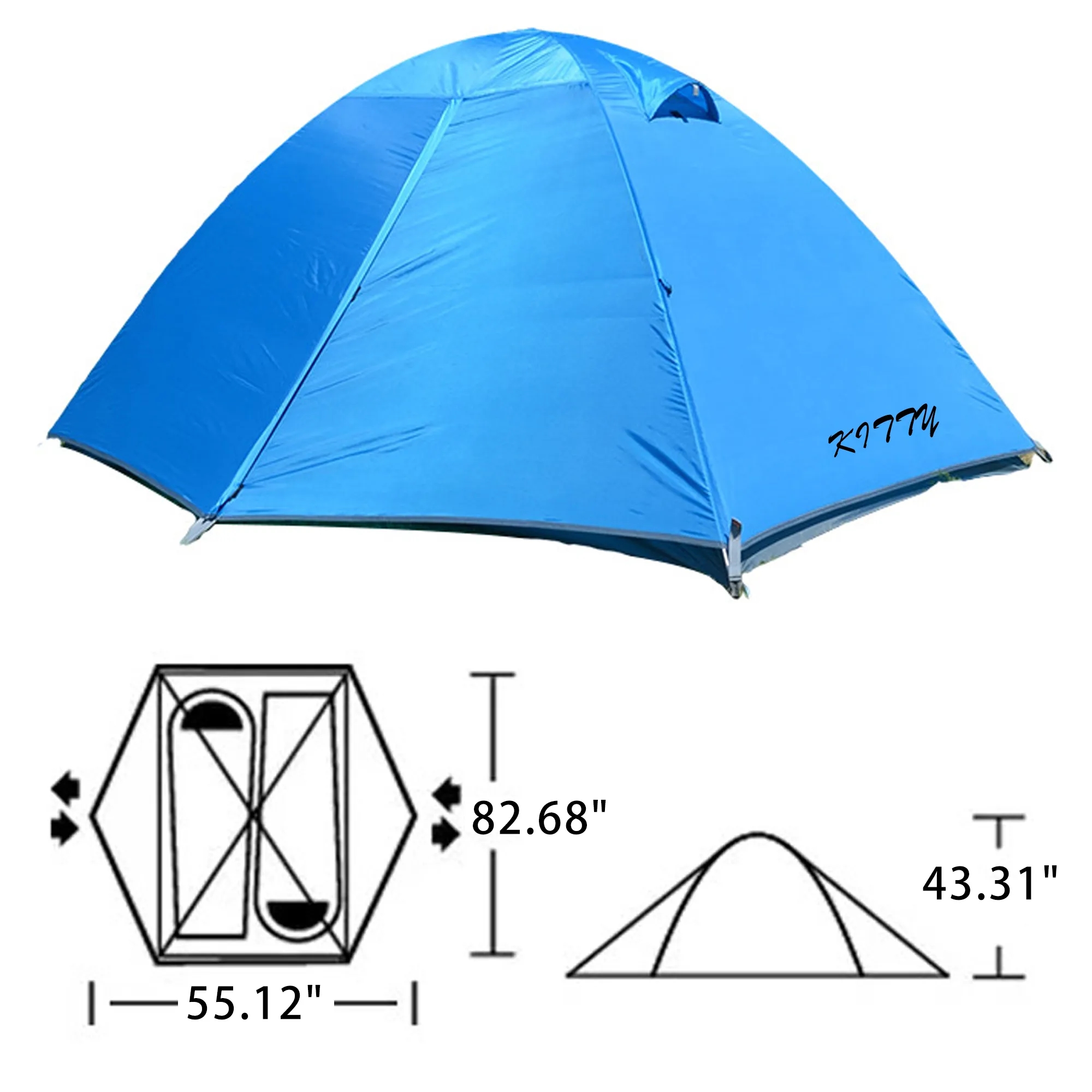 Lightweight 2-Person Double-Layer Camping Tent 6