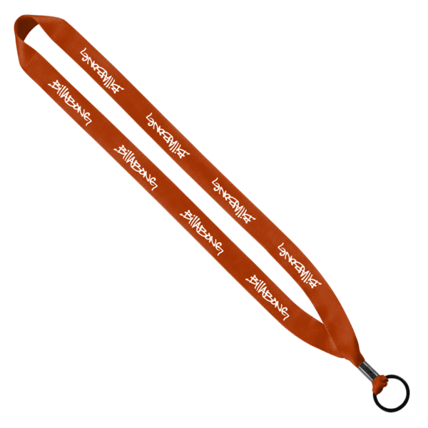 3/4" Polyester Lanyard with Metal Crimp & Split-Ring 31