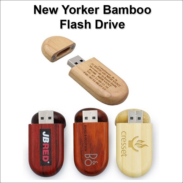 New Yorker Bamboo Flash Drive / USB - 128 MB