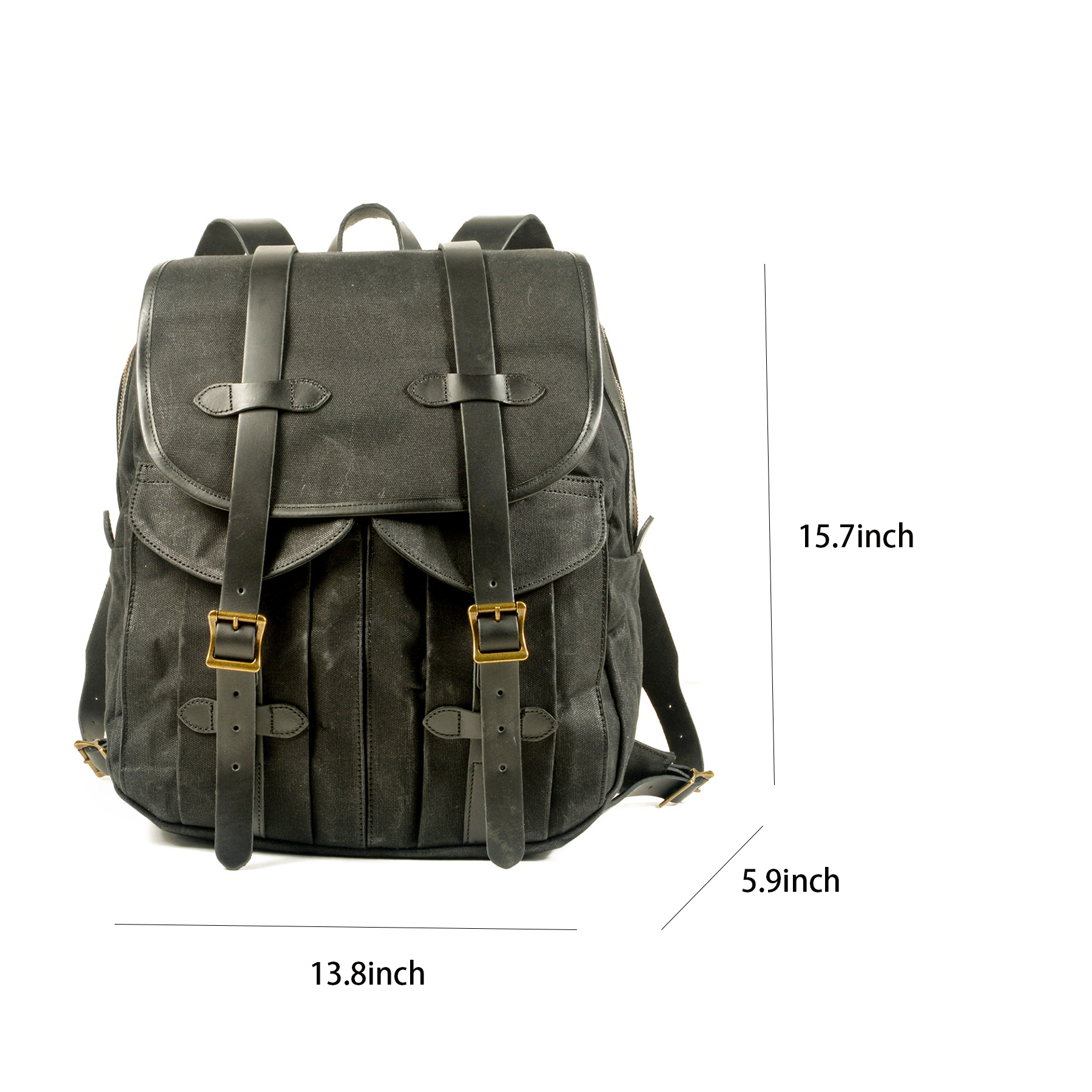 Canvas Oil Wax Hiking Backpack 6