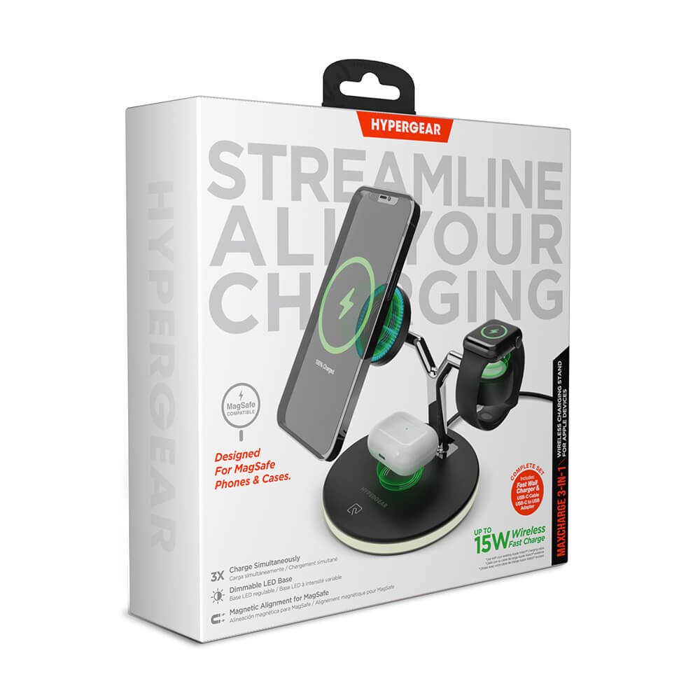 HyperGear MaxCharge 3-in-1 MagSafe Wireless Charging Stand 9