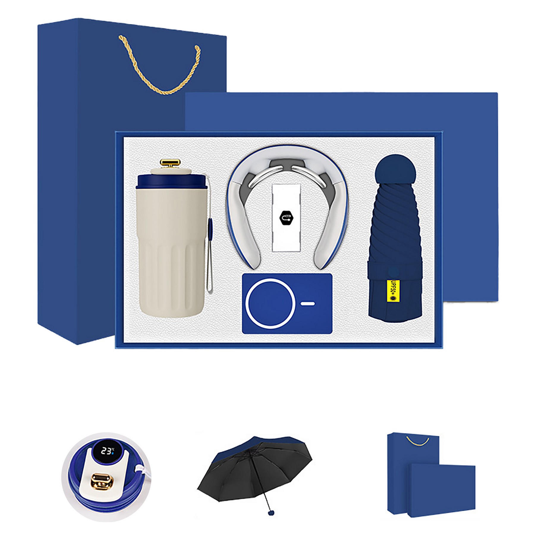 Custom 4-In-1 Luxurious Business Thermos Cup Gift Box Sets 7