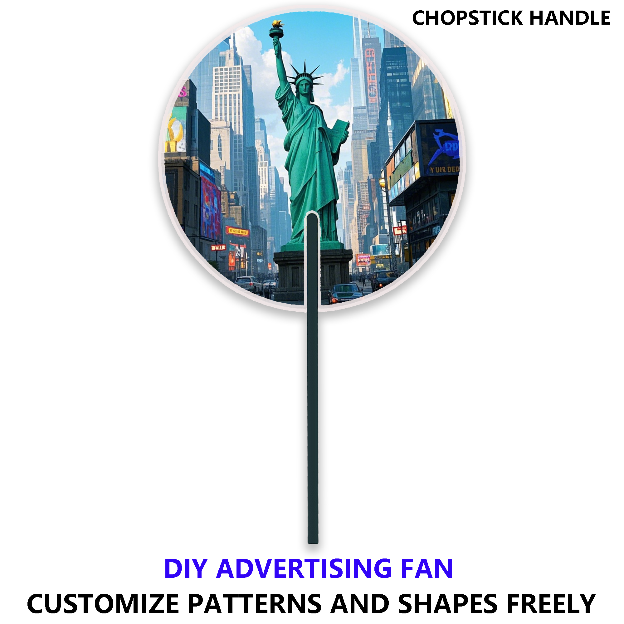 DIY Plastic Advertising Fan - Custom Patterns and Shapes Available 2