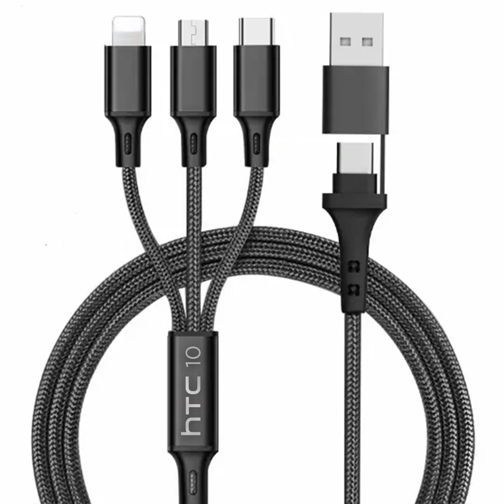 TriCharge Pro 3-in-1 Braided Fast Cable 9