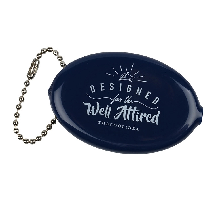 Oval Squeeze Coin Purse Keyring 3