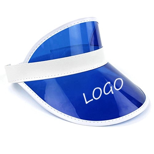 Beach Colored Plastic Clear Sun Visor Hat 2