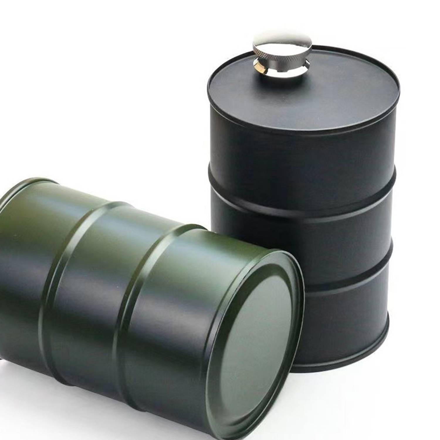 25oz Military Travel Stainless Steel Oil Barrel Wine Pot 2
