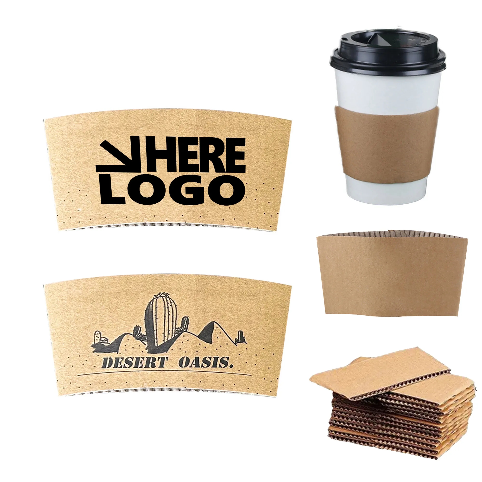 16oz Paper Coffee Cup Sleeves MOQ 100 2