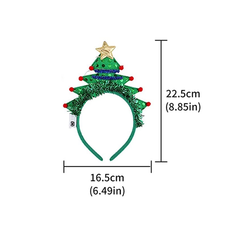 Christmas Tree Headband With Lights 3