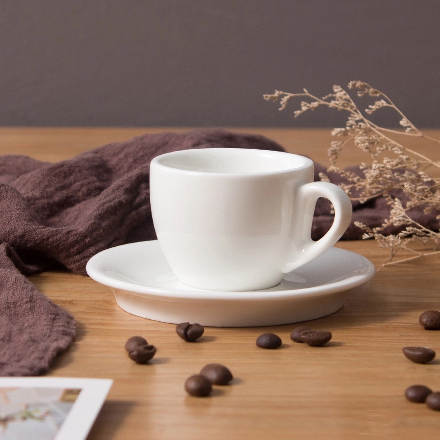 Custom 2.5 OZ. Ceramic Espresso Coffee Cup with Saucer Set 5