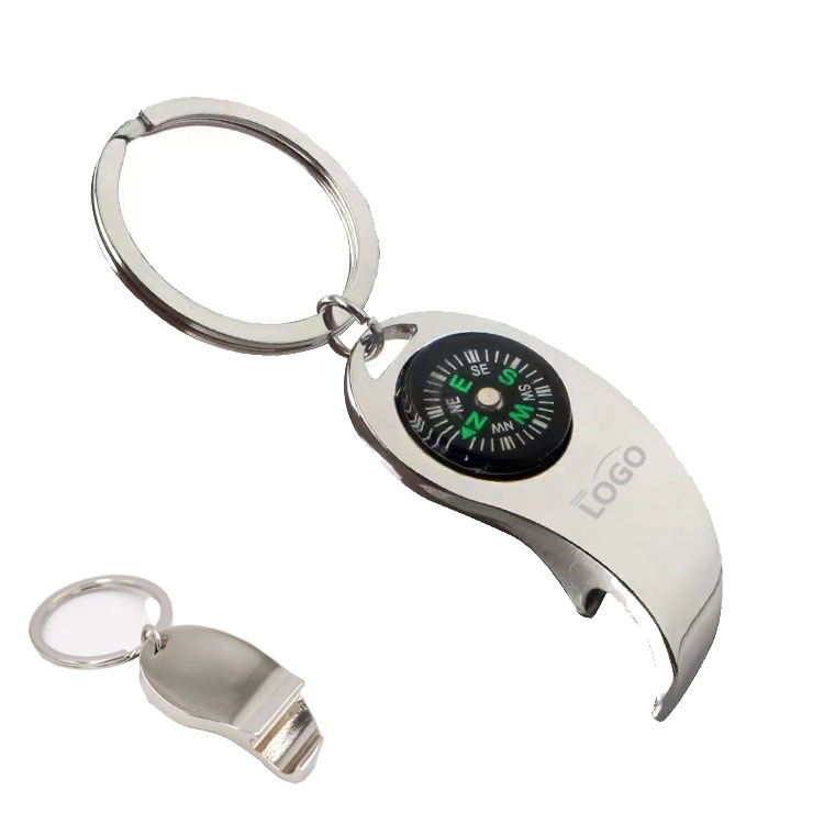 Bottle Opener Compass Key chain 1