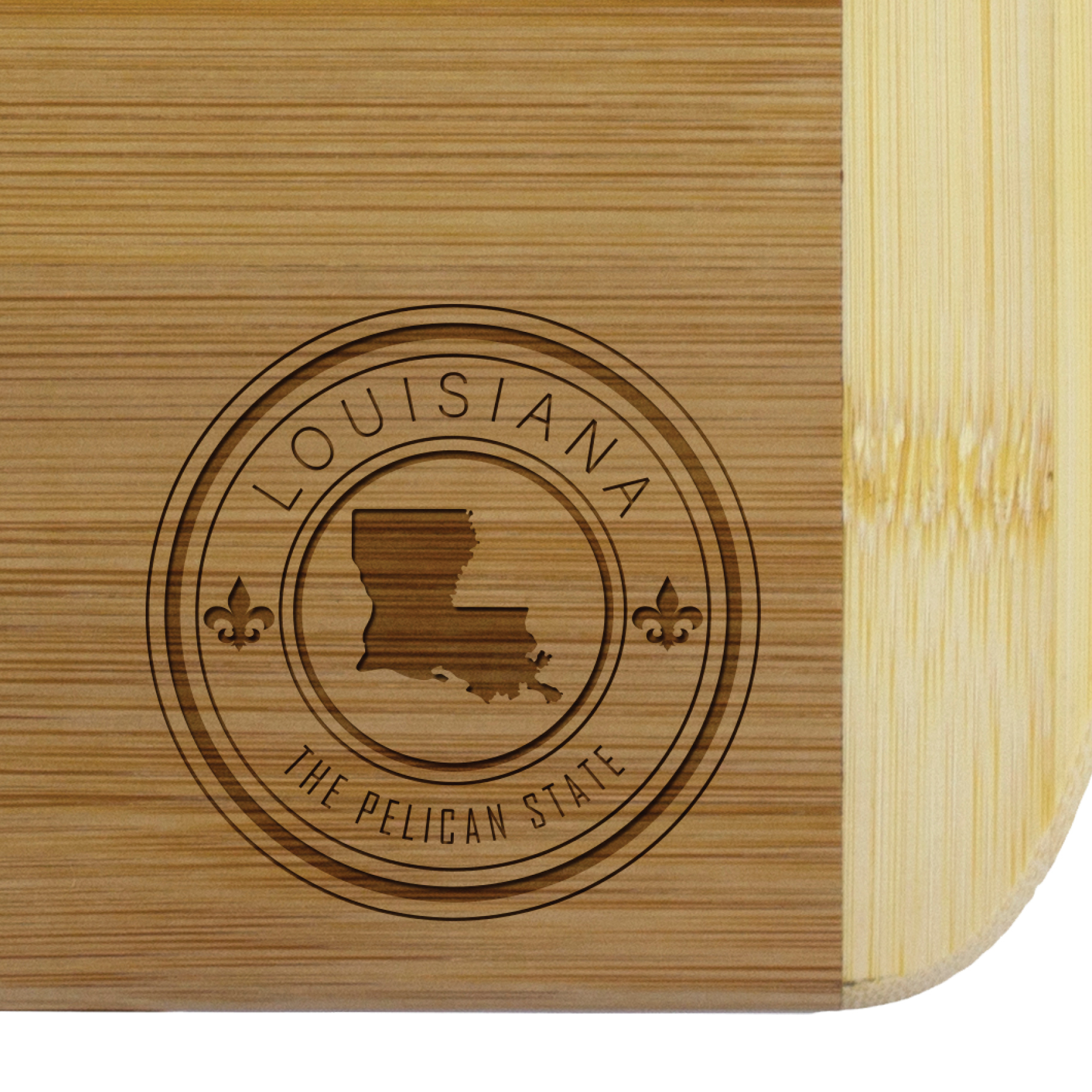 Louisiana State Stamp 2-Tone 11" Cutting Board 2