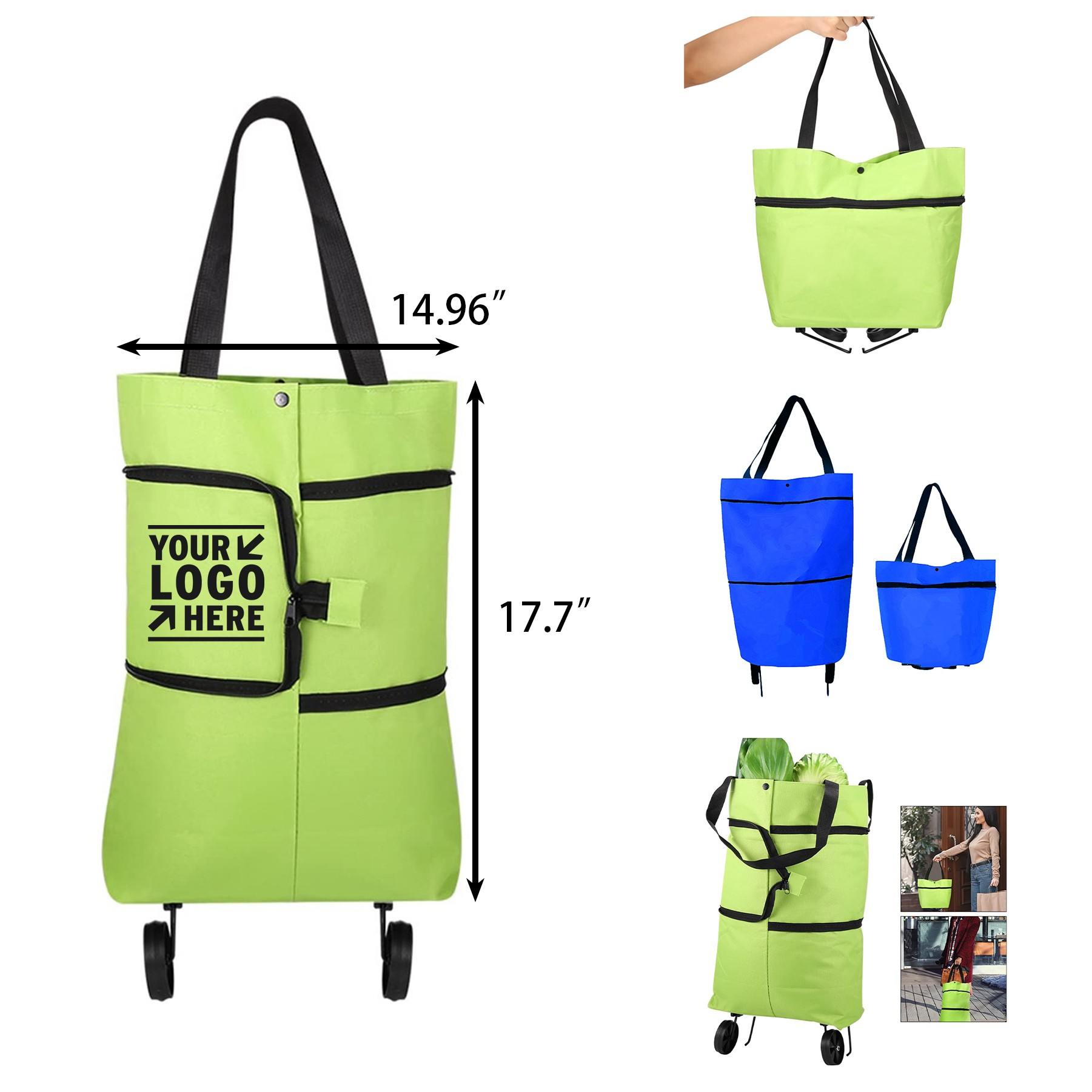 2 in 1 Foldable Shopping Cart 3