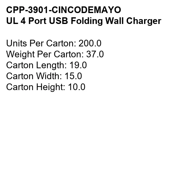 UL 4 PORT USB FOLDING WALL CHARGER 3