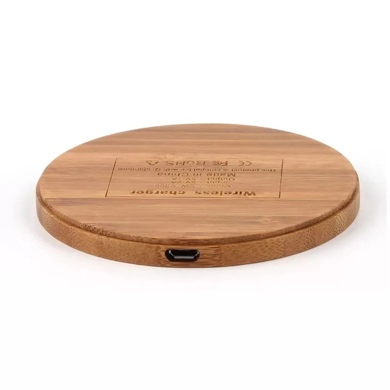 Bamboo Round Wireless Charger 5