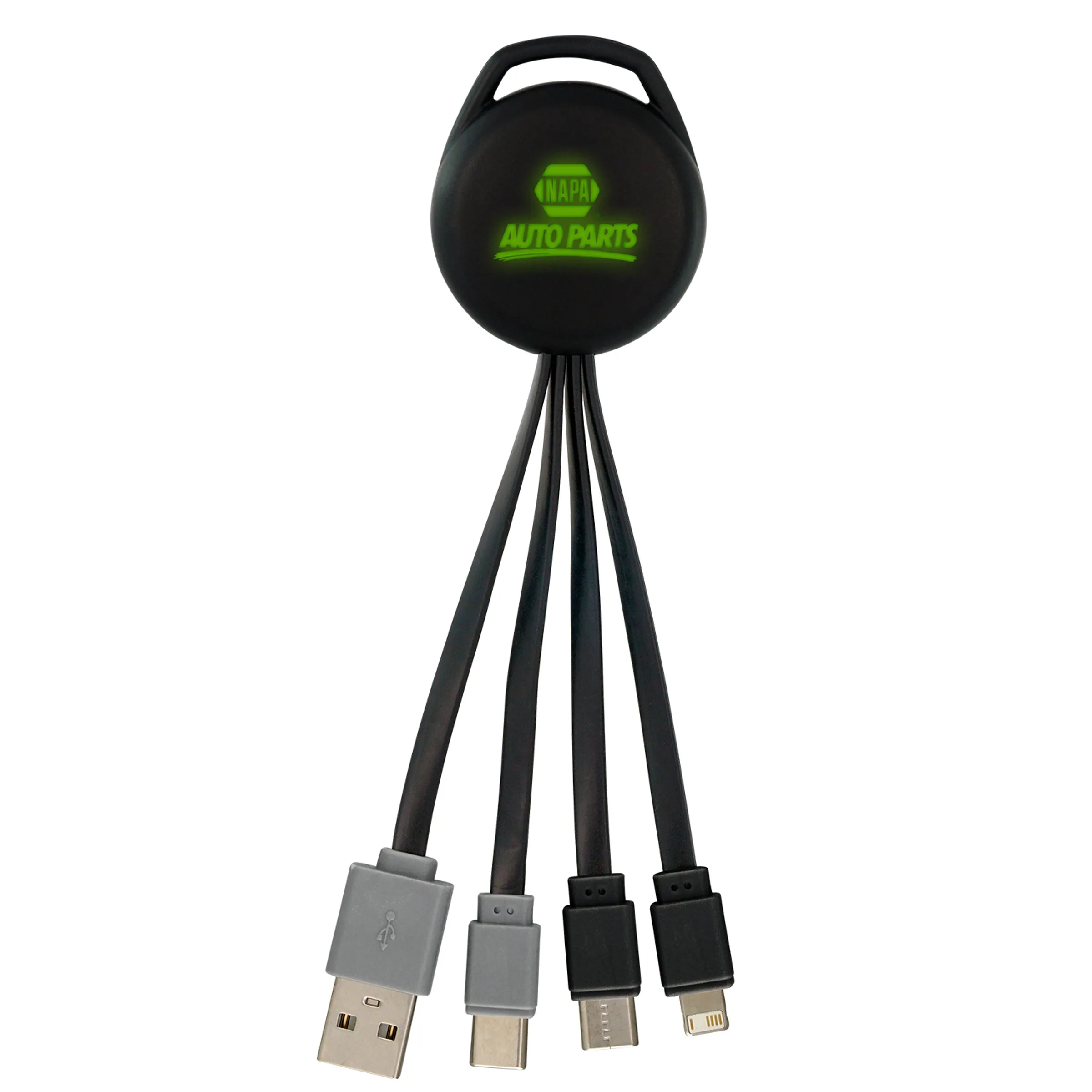 COLOR LIGHT UP VIVID DUAL INPUT 3-IN-1 CHARGING CABLE 7