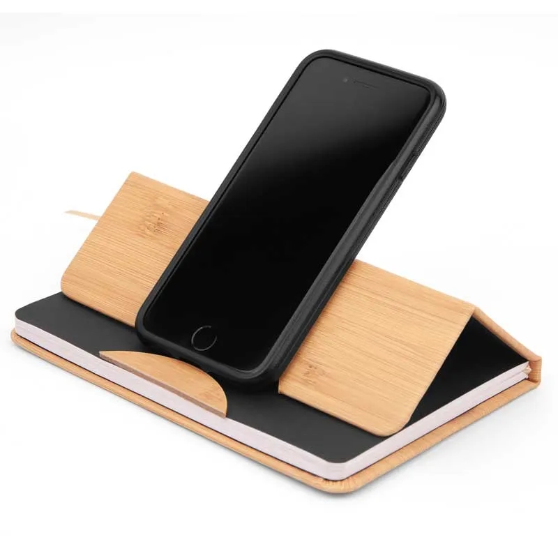 5x7 Maui Faux Bamboo Notebook with Phone Holder 5