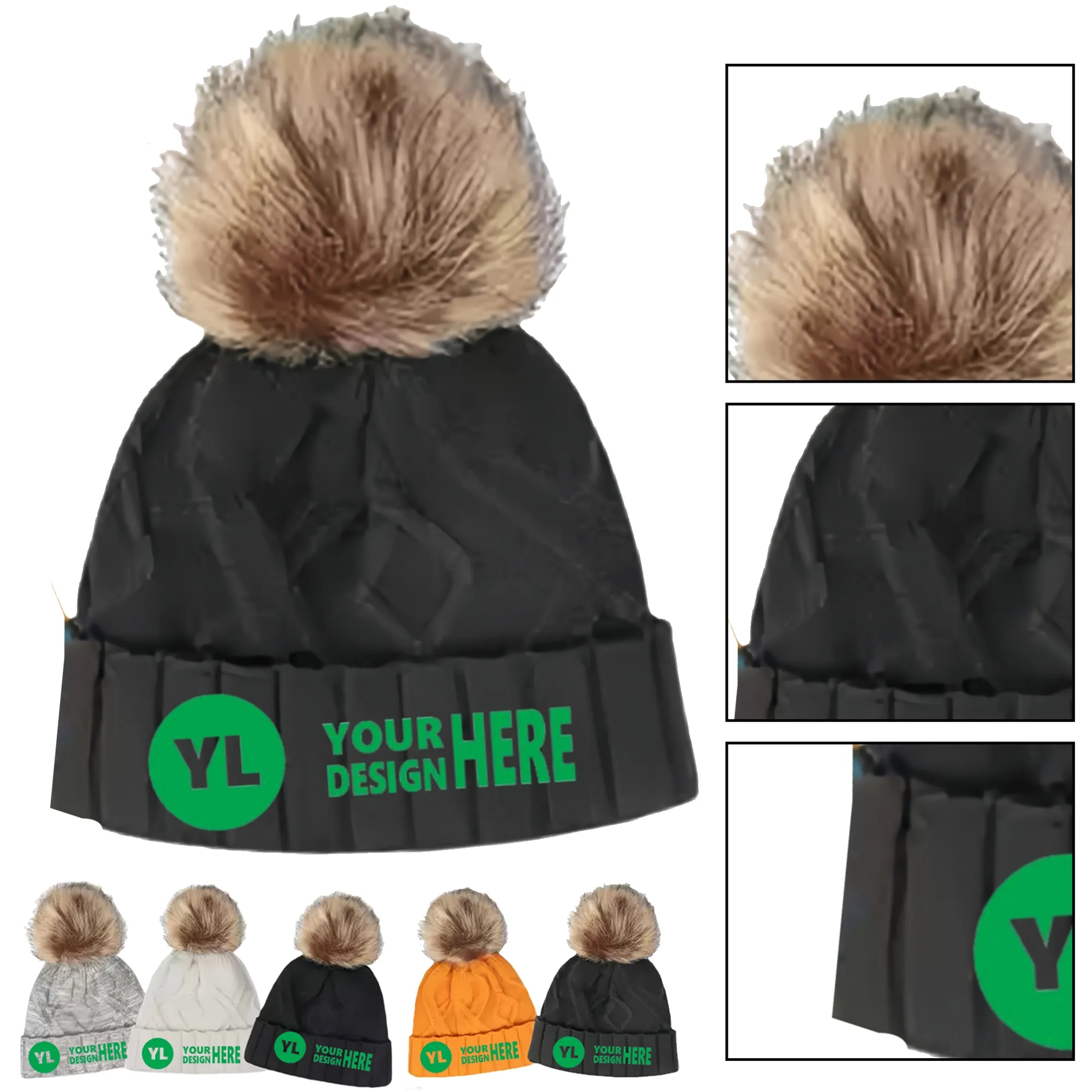 Pom-pom Beanie Hat 2