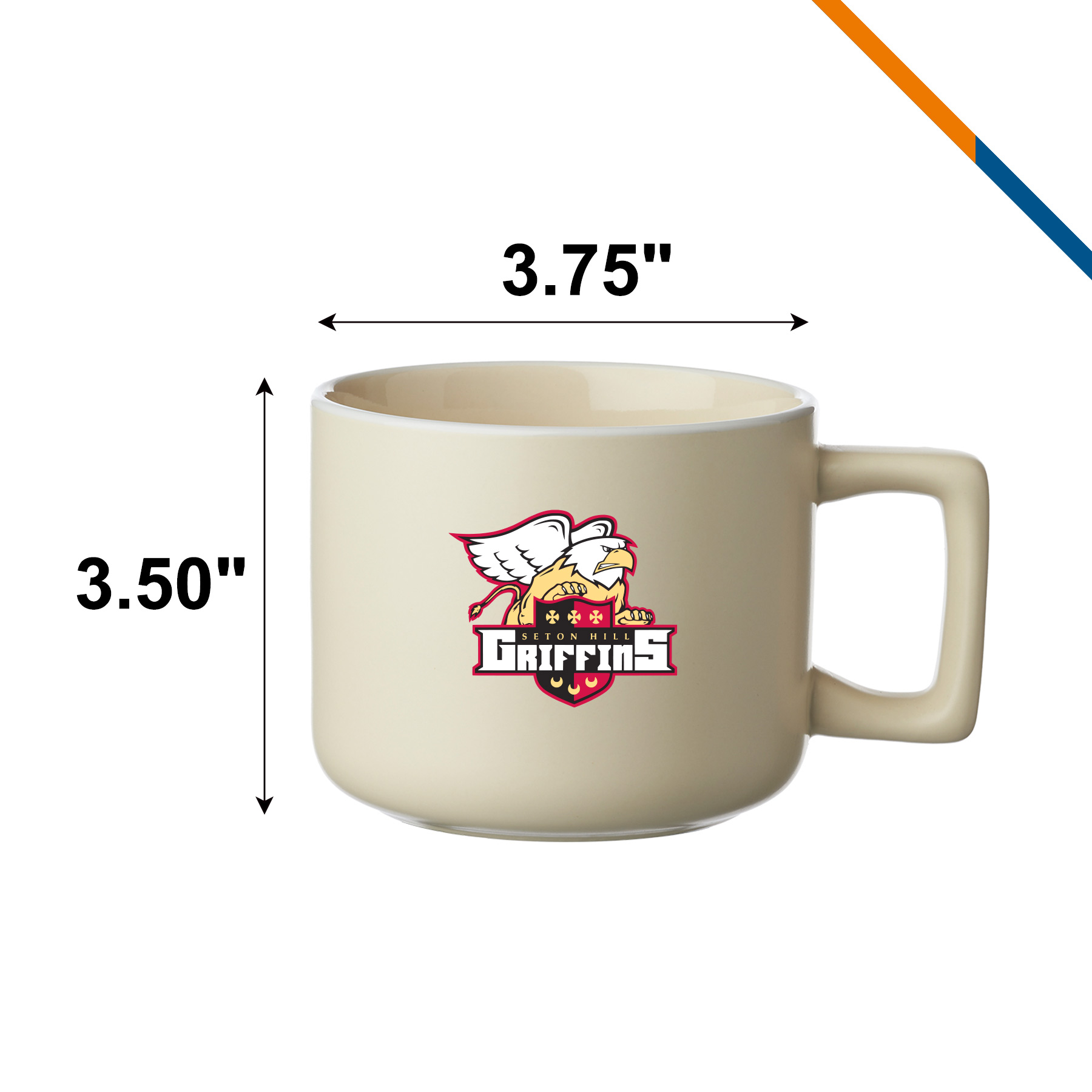 Yvette Latte Ceramic Mug - 14 OZ. 4