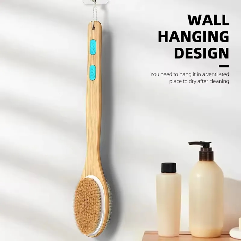 Shower Brush with Soft and Stiff Bristles 4