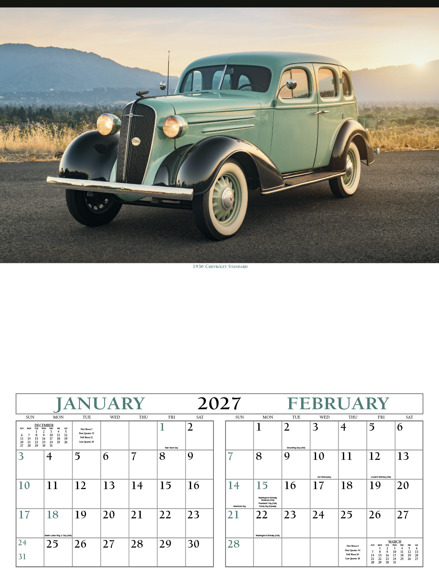 Triumph® Calendars Antique Cars Calendar 8