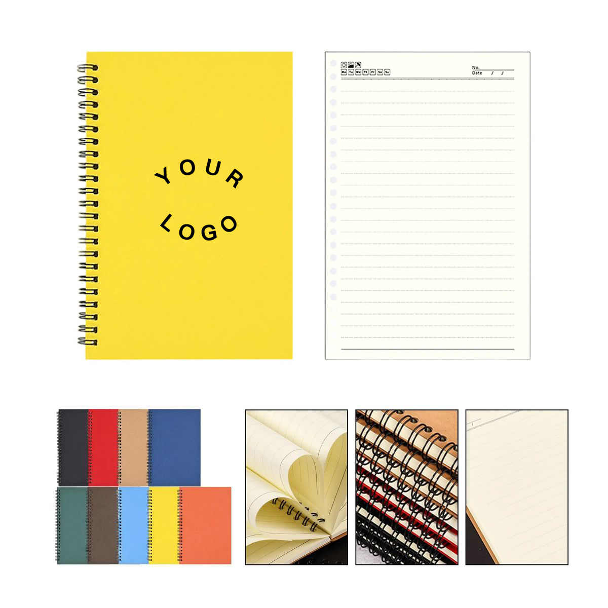 A5 Wire Notebook with Cardboard Cover 2