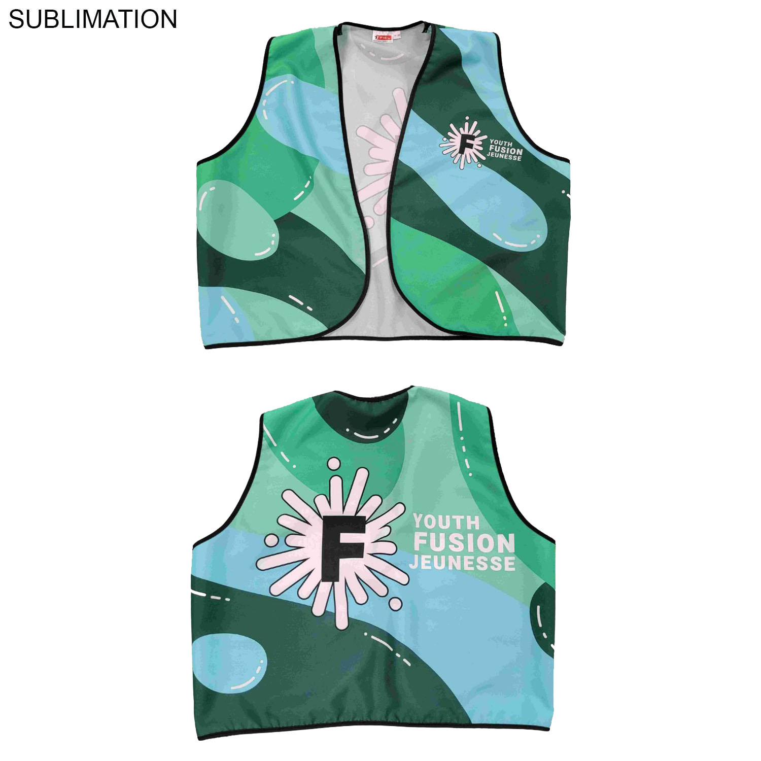 Domestic Made VOLUNTEER Poplin Vest, Fully Sublimated front and back, Available in Every Color 1