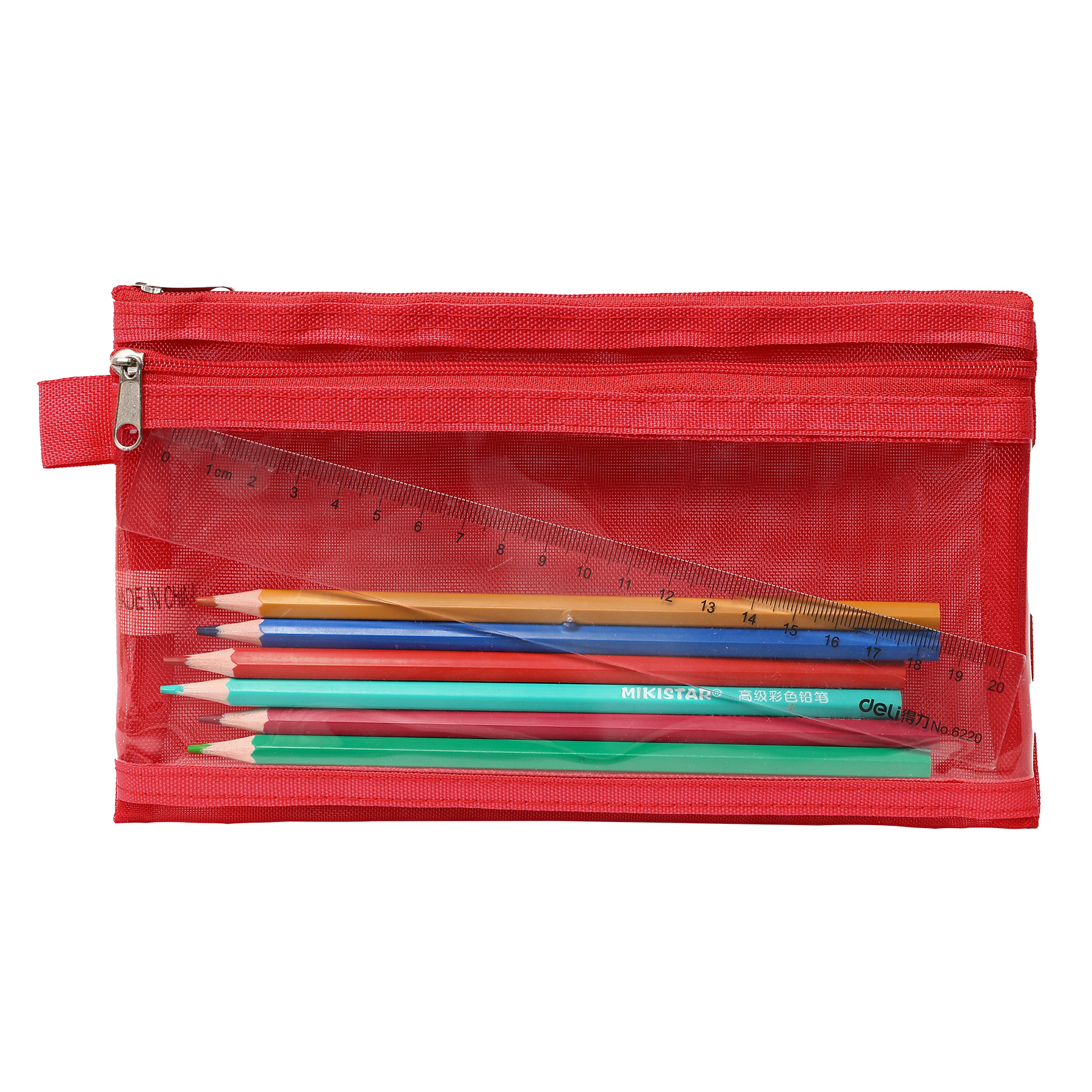 Twin Pocket Mesh Pencil Pouch 3