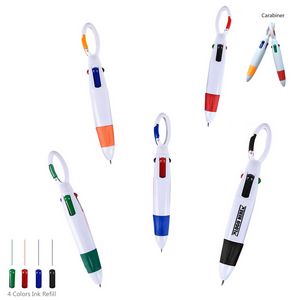 4 Color Ink Pen With Carabiner 3