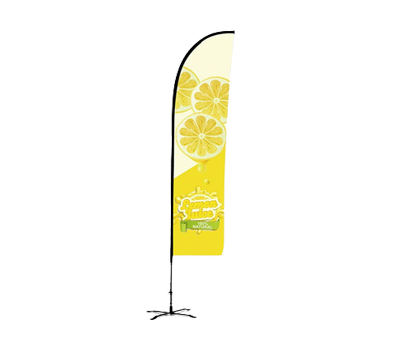 9ft Single Sided Feather Flag Banner with Base and Pole 2