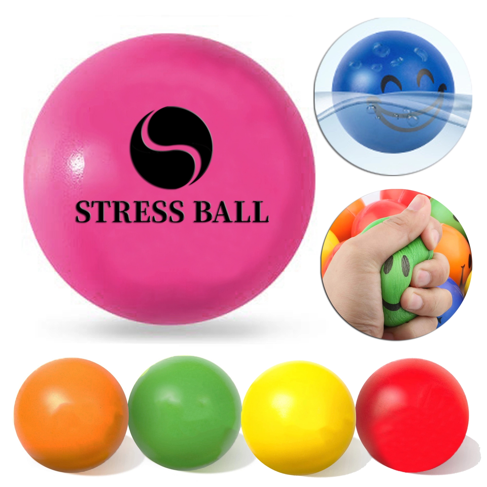 2.5" PU Round Stress Reliever Ball 4