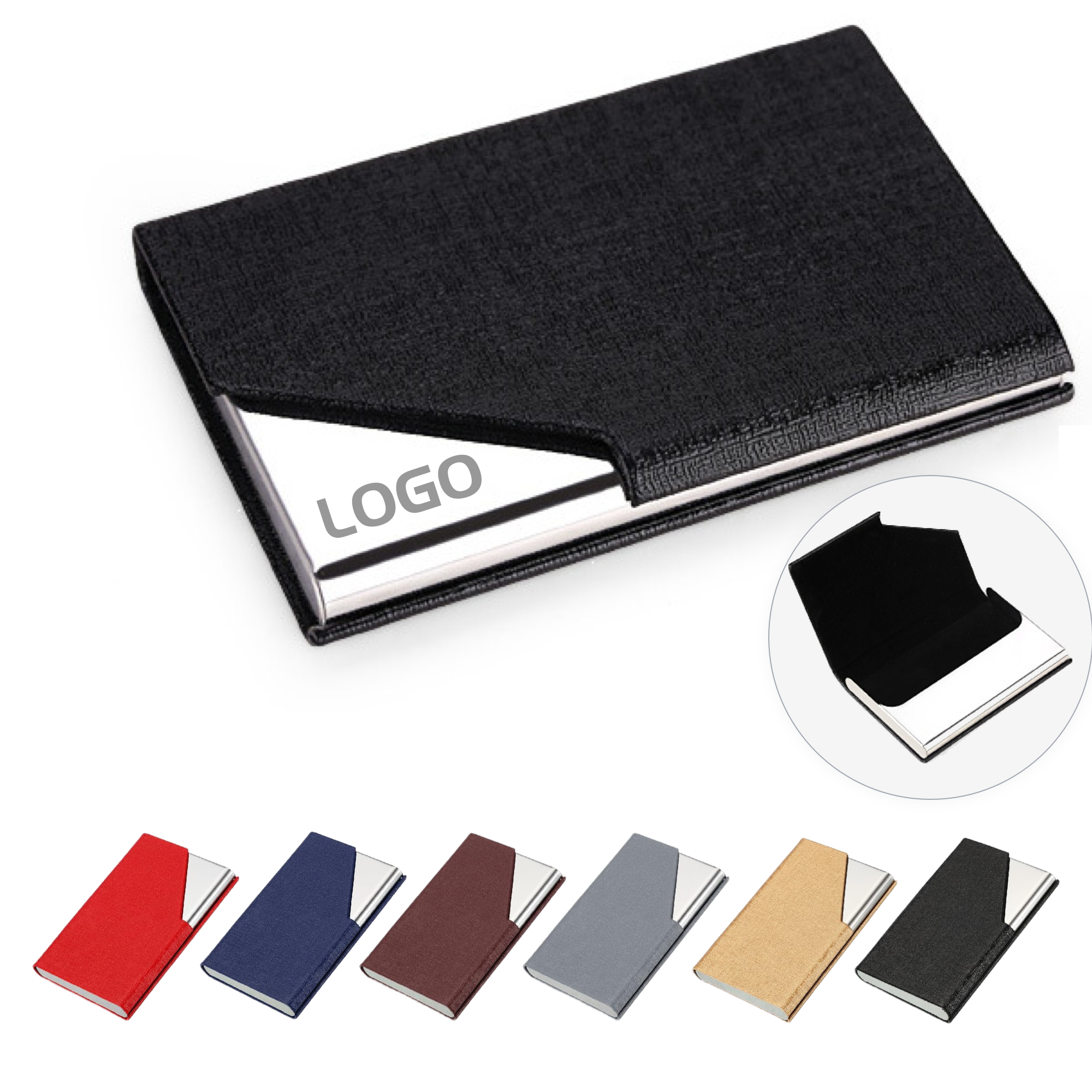 Polished Stainless Steel Magnetic Card Case 1