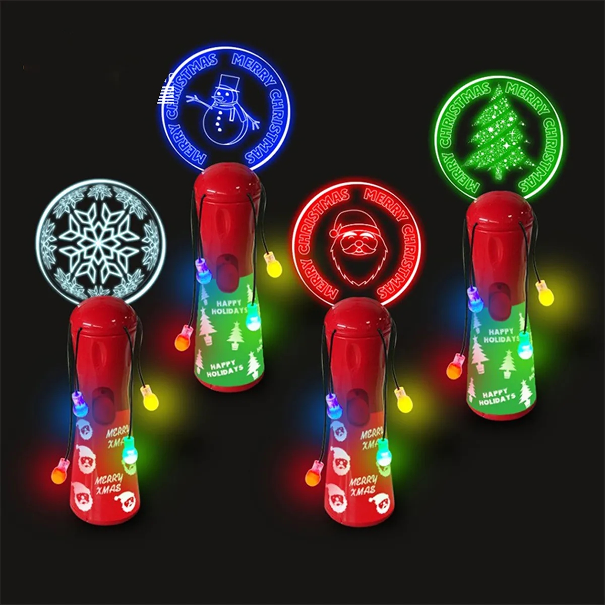 Custom LED Light Up Spinner Rotating Wand For Party Stadium 5