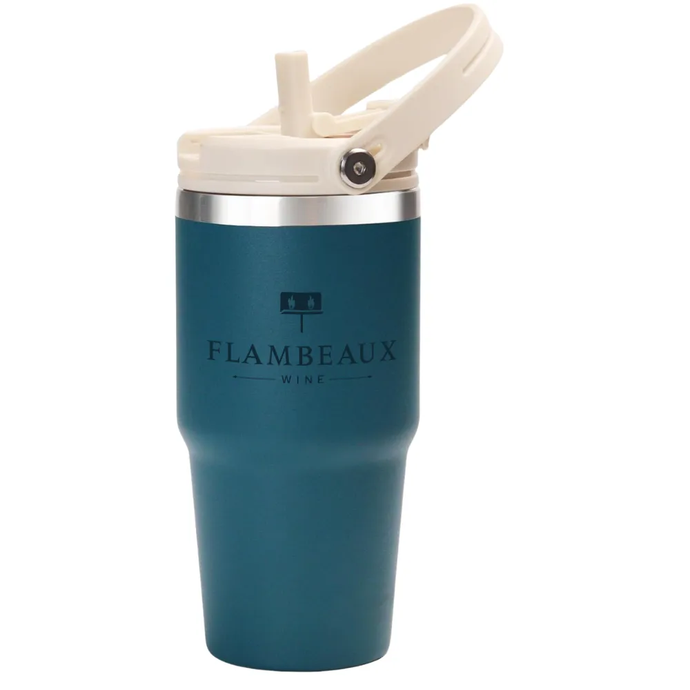 20oz. Insulated Tumber with Handle and Flip Straw 12