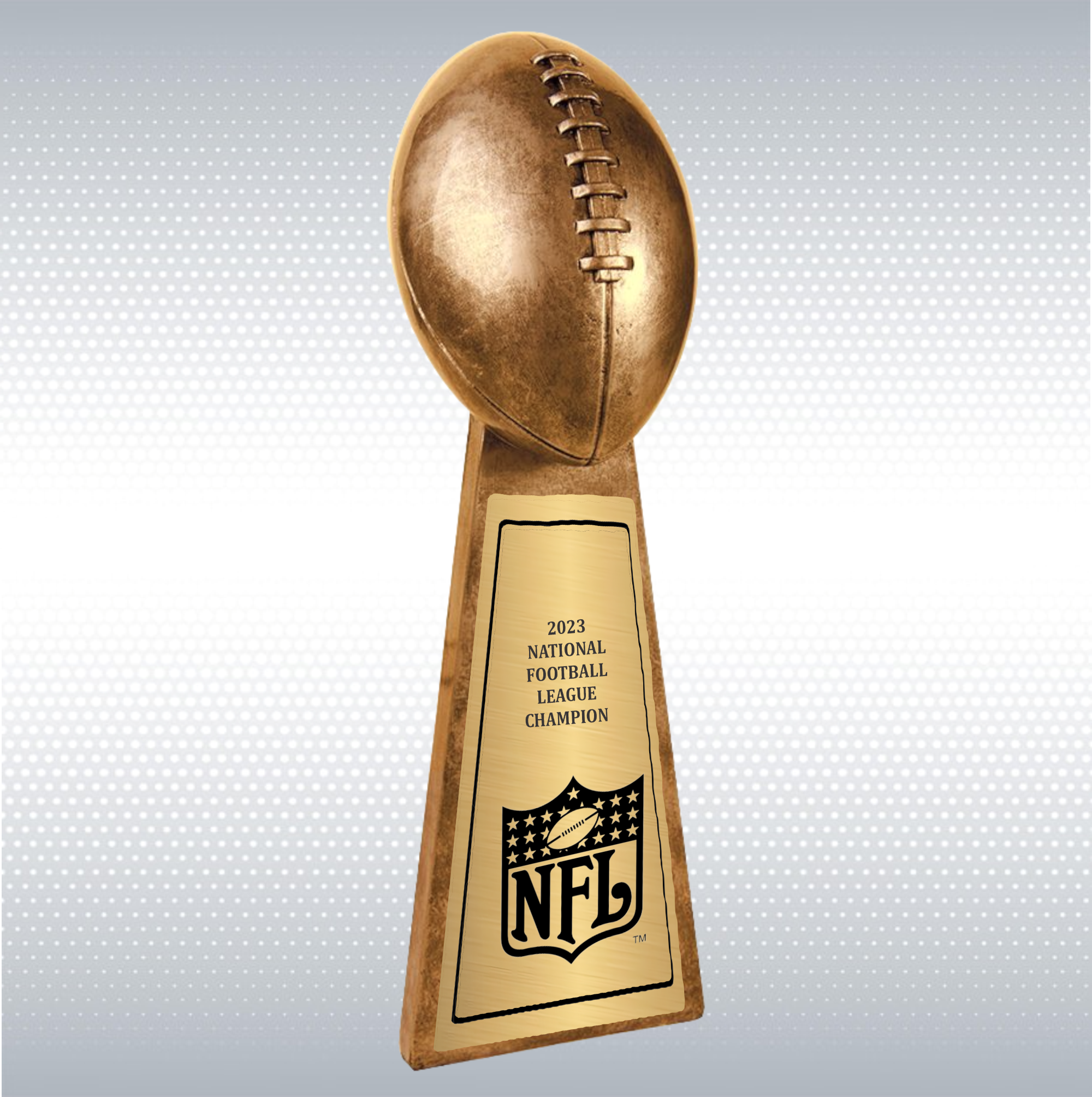 10 1/4" Antique Gold Football Award 9