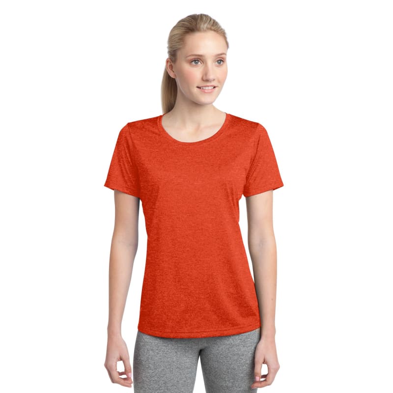 Sport-Tek Women's Heather Contender Scoop Neck Tee. 50
