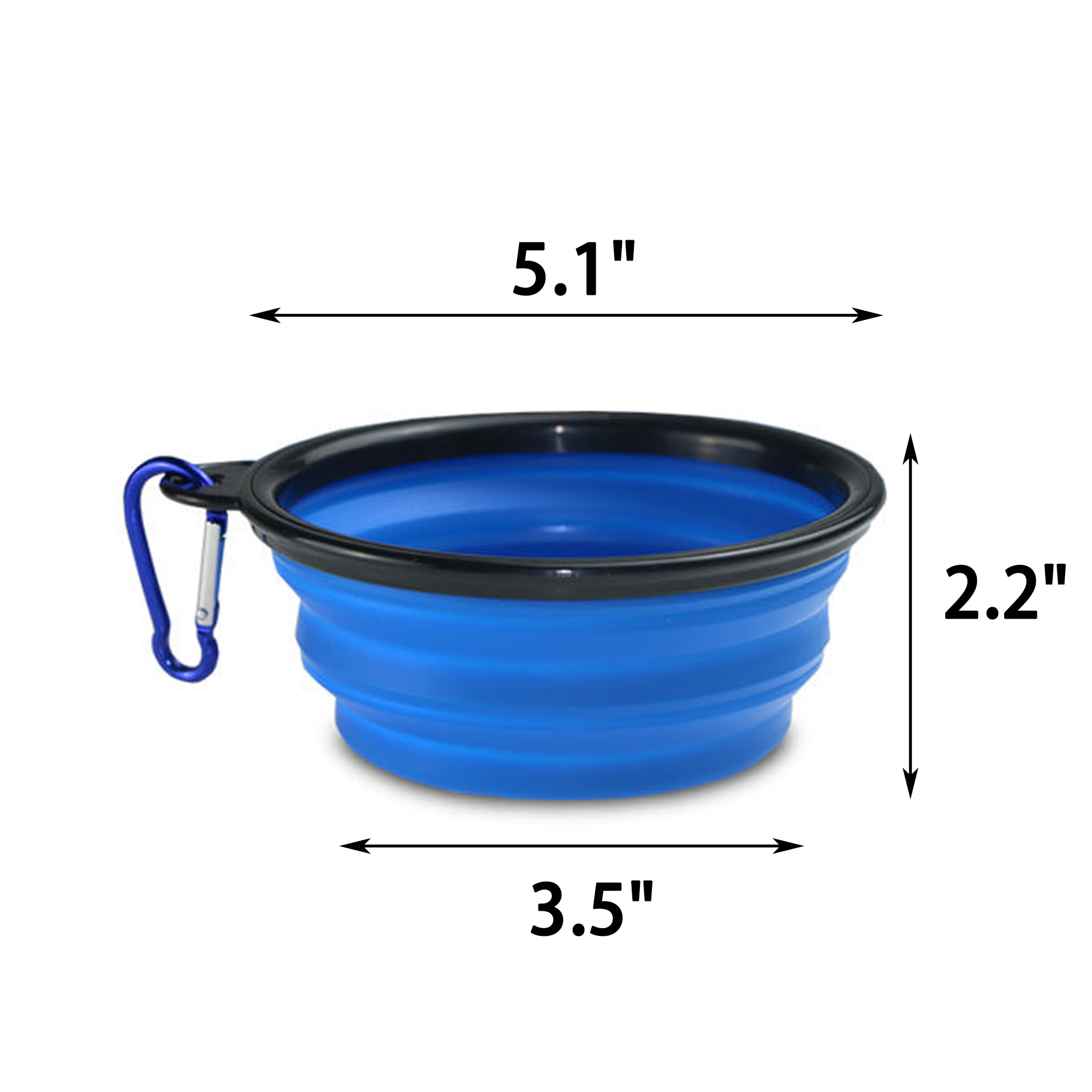 Foldable Dog Bowl with Clip 3