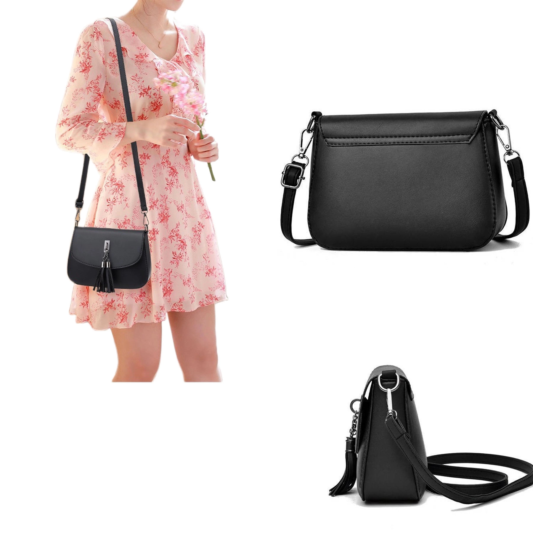 PU Leather Tassel Crossbody Bag 7