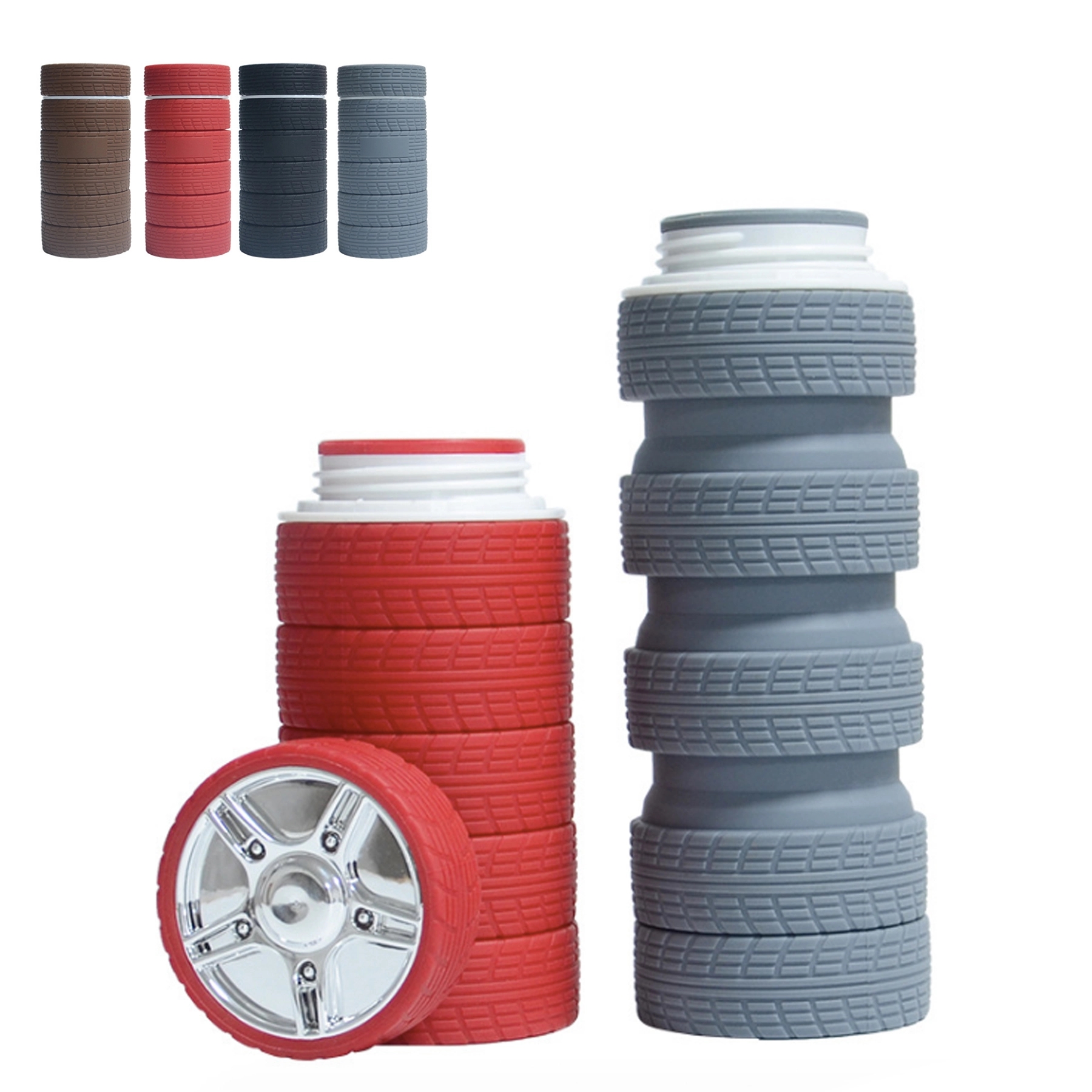 Collapsible Water Sports Bottle 25 OZ/750 ml Travel W 2