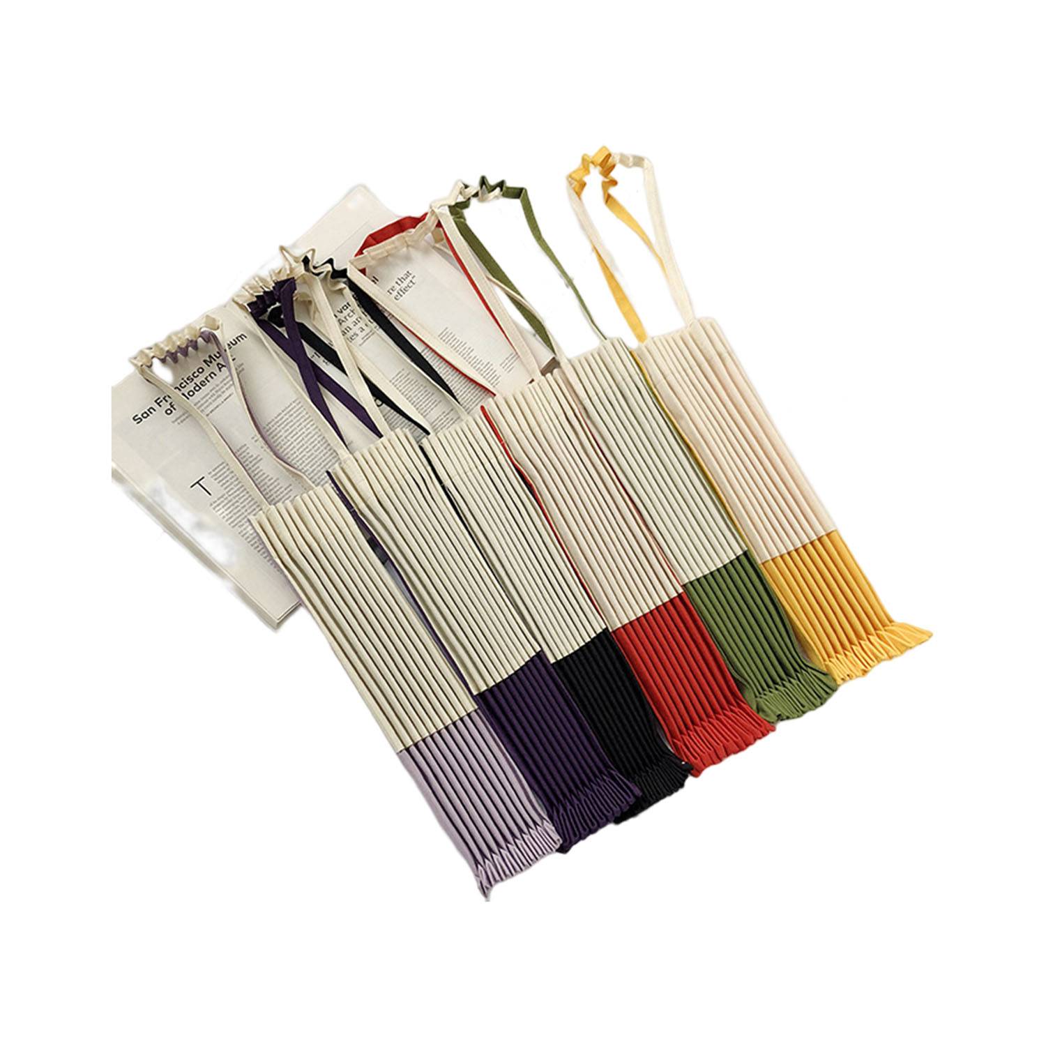 Large Canvas bag with pleats, custom tote bag with logo imprint 4