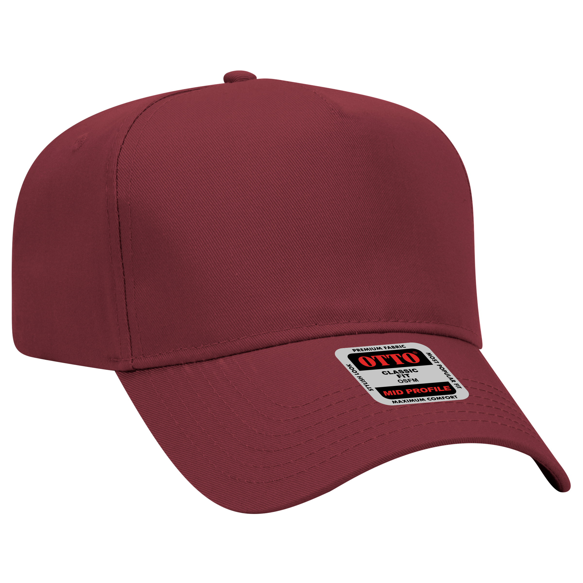 OTTO CAP® 5 Panel Mid Profile Baseball Cap 114