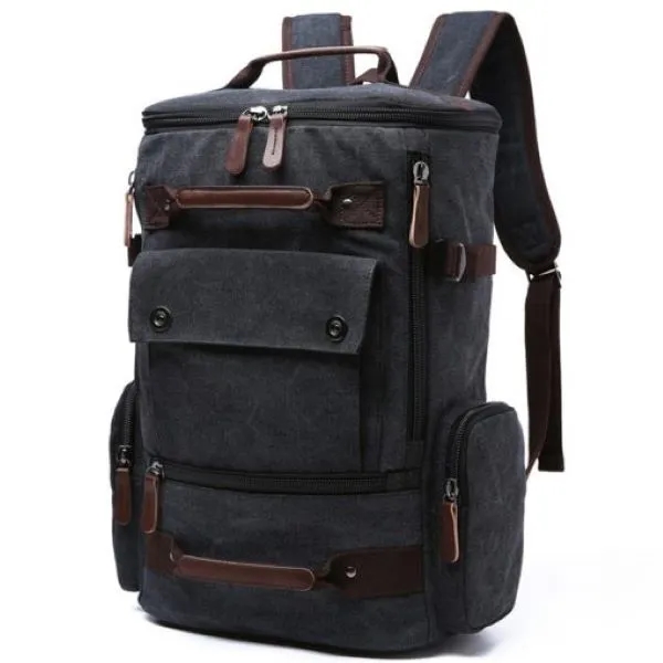 15 Inch Canvas Laptop Backpack for Men-School Travel 7