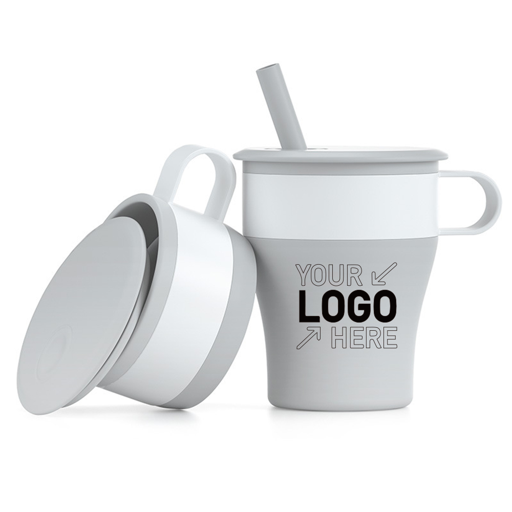 Silicone cup family size mug set with lid 6
