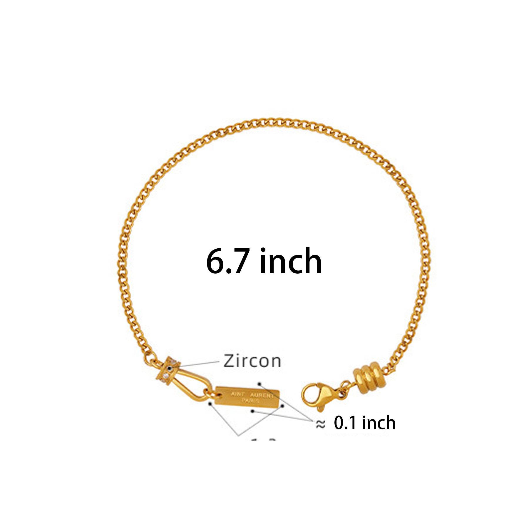 Engraved Square Pendant Bracelet 8