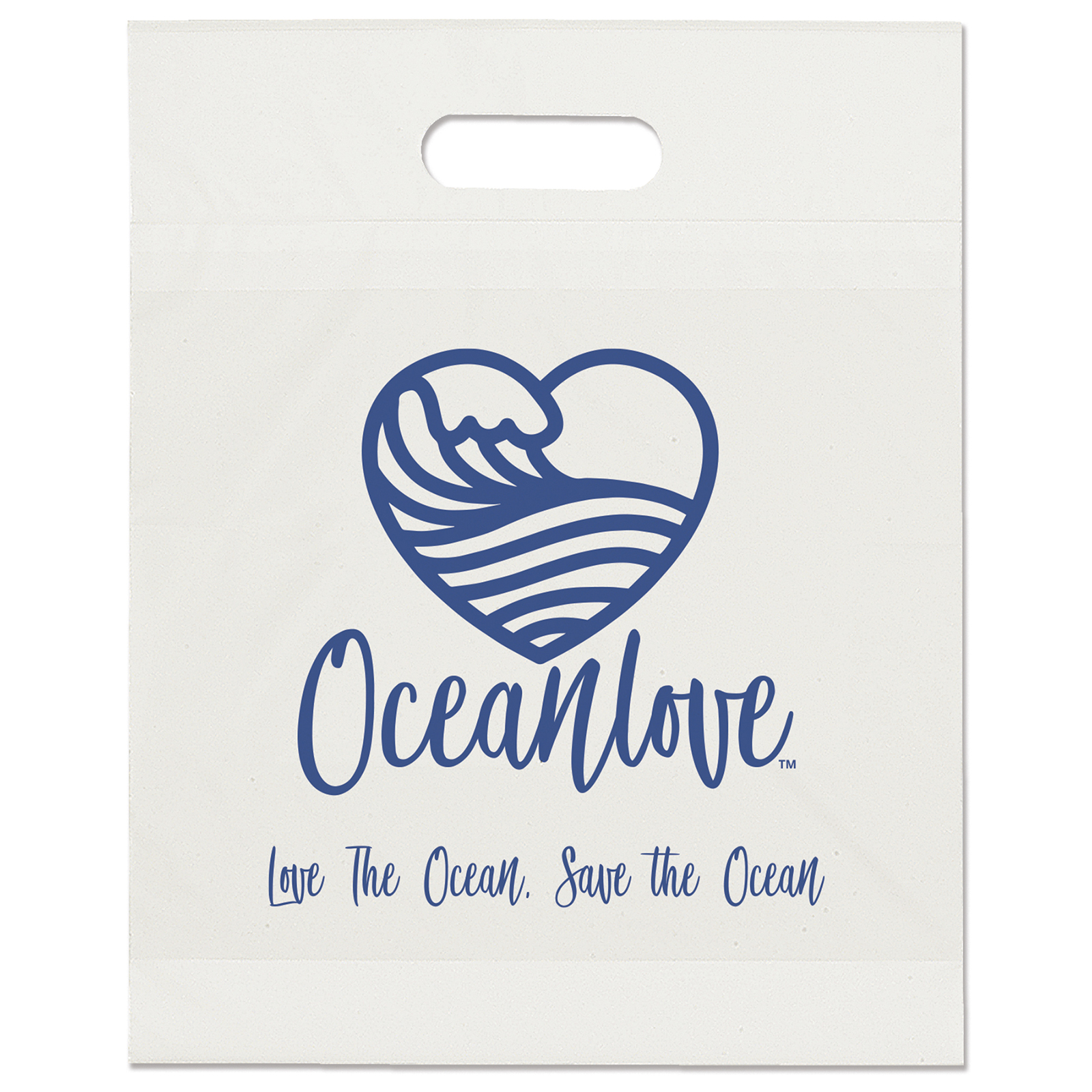 Eco Die Cut Handle Bag - 12W x 15H x 3 - Flexo Ink Print