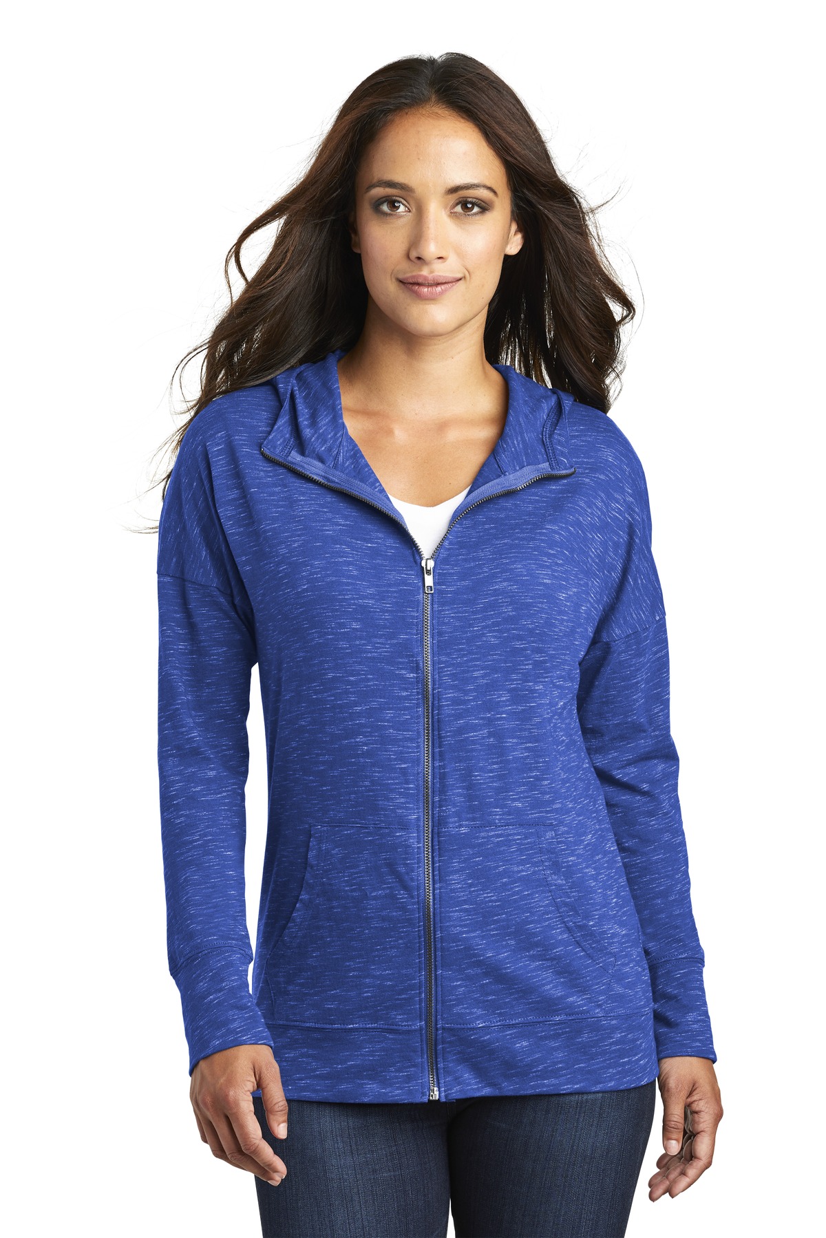 District Women's Medal Full-Zip Hoodie. DT665 7