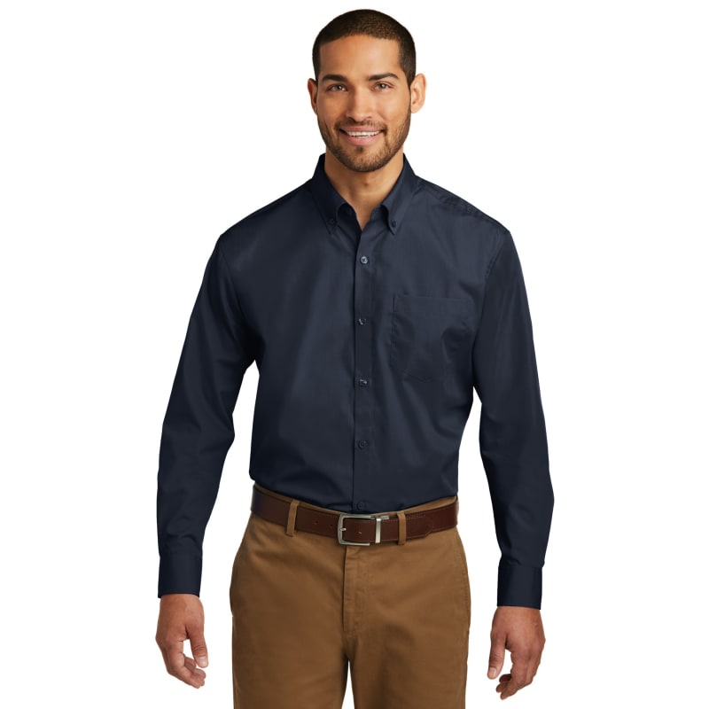 Port Authority Long Sleeve Carefree Poplin Shirt. 16