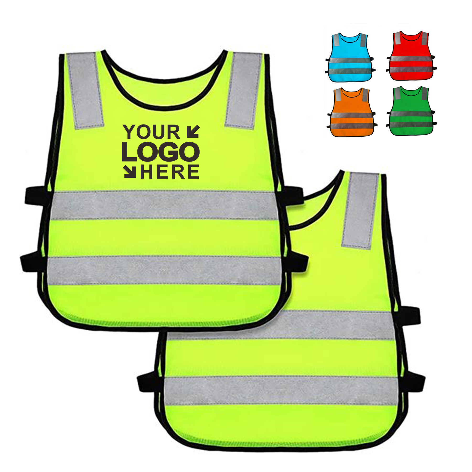 MOQ50Pcs Kids High Visibility Reflective Safety Vest 3