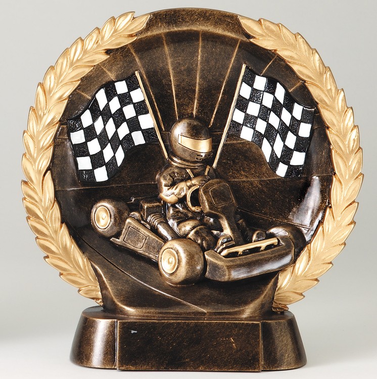 Go Kart High Relief Circular Plate Awards 2